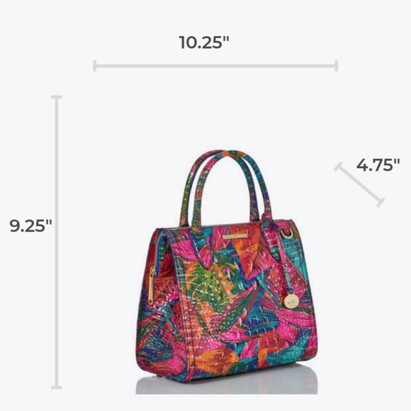 NWT Brahmin Small Caroline Lush Melbourne Satchel Crossbody Bag. - Picture 4 of 12